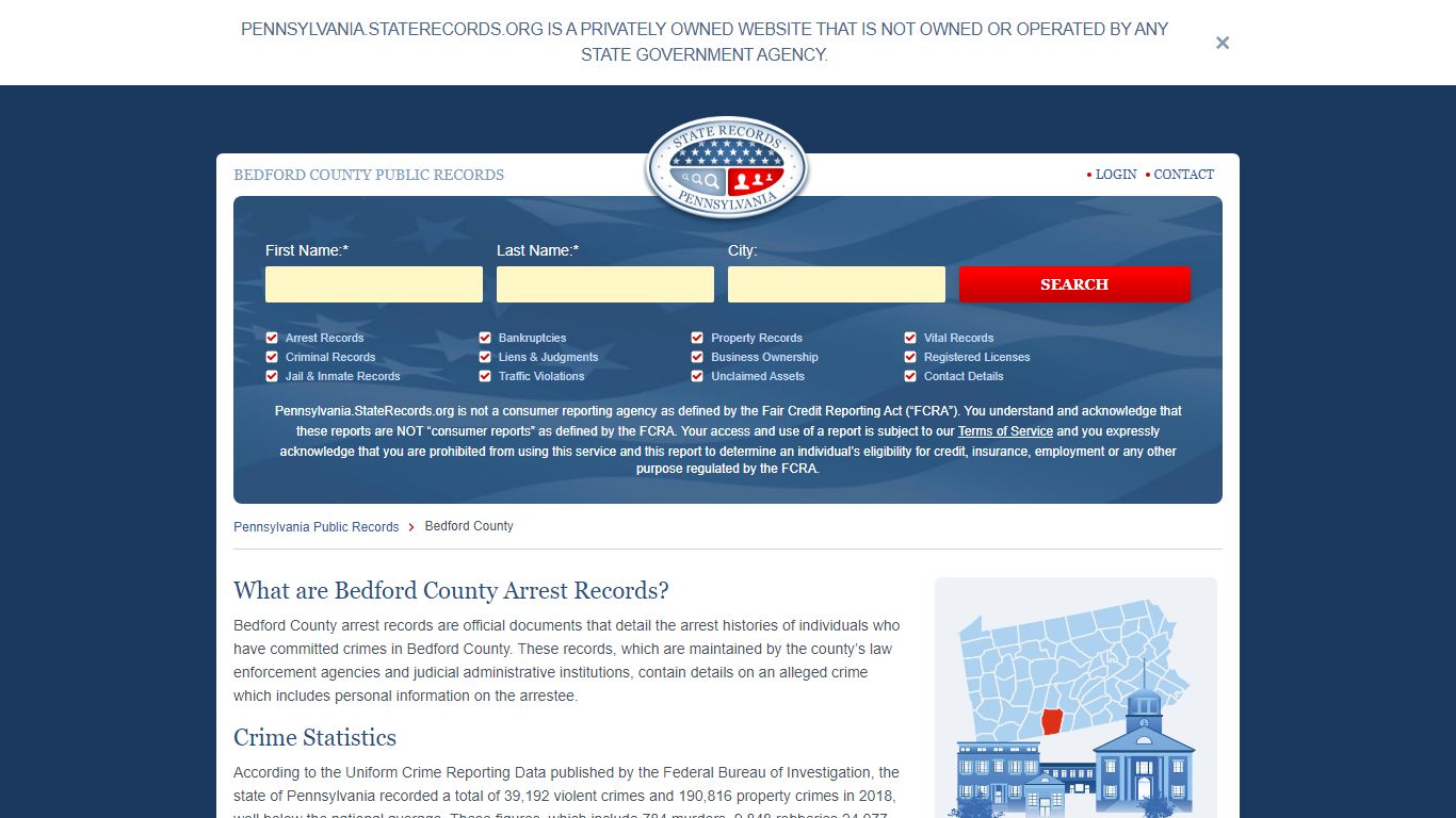 Bedford County Arrest, Court, and Public Records - StateRecords.org